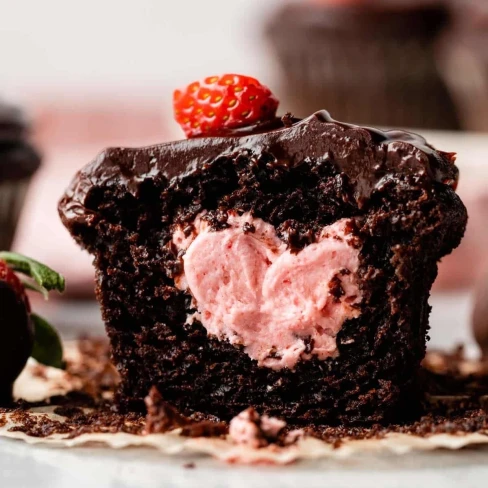 Chocolate Covered Strawberry Cupcakes Image