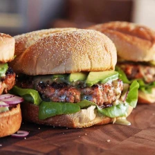 Easy Salmon Burgers With Dill Honey-Mustard, Horseradish, and Avocado Recipe Recipe Page