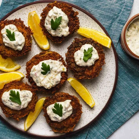 Crispy Herbed Crab Cakes Recipe Image