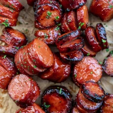 Maple BBQ Hasselback Kielbasa Bites Recipe Page