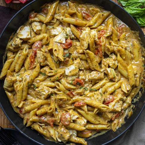 Creamy Chicken Pasta {with Pesto} Image