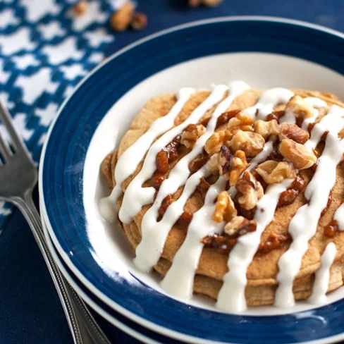 Healthy Cinnamon Roll Pancakes Image