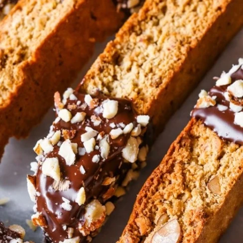 Chocolate-Dipped Almond Biscotti Image