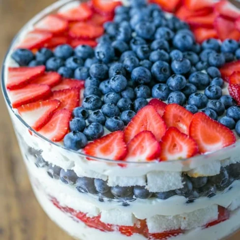 No-Bake Strawberry Blueberry Trifle Image