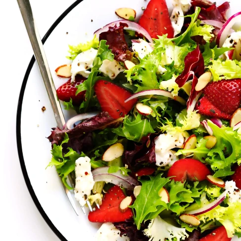 Strawberry Burrata Salad with Basil Vinaigrette Image