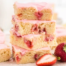 Strawberry Lemon Blondies Recipe Page