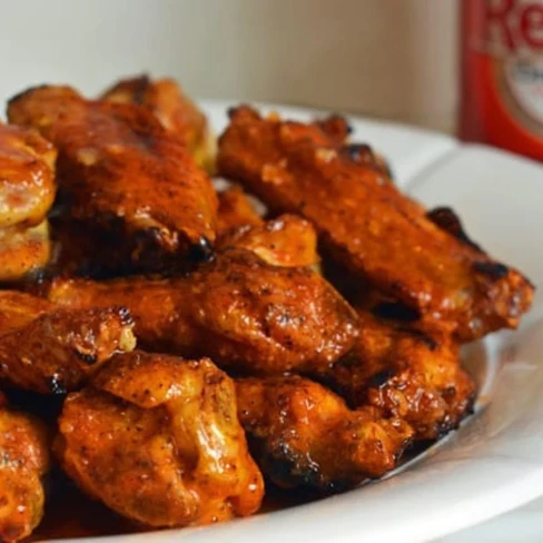 Grilled Chicken Wings with Seasoned Buffalo Sauce Image