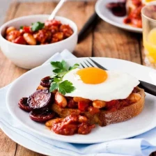 Chorizo Baked Beans on Toast Recipe Page