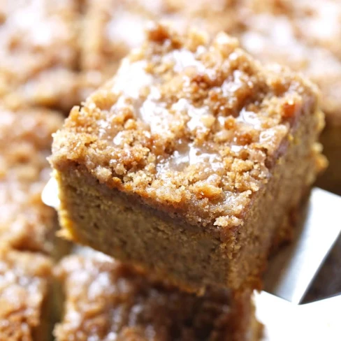 Cinnamon Streusel Pumpkin Coffee Cake With Maple Glaze Image