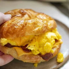 Bacon, Egg, and Cheese Croissant Recipe Page