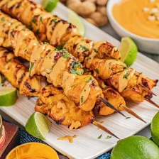 Chicken Satay with Peanut Dipping Sauce Recipe Page