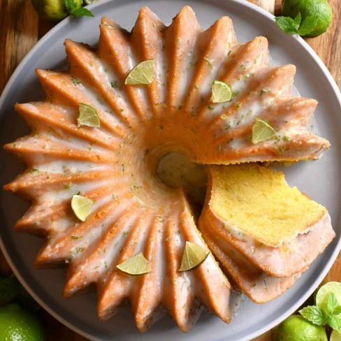 Key Lime Pound Cake With Glaze Image