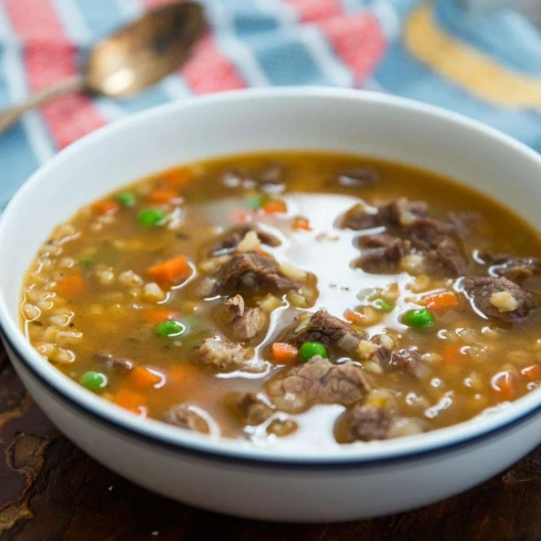 Pressure Cooker Beef Barley Soup Recipe Image