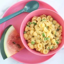 Mac and Cheese with Peas (Fav Shortcut Toddler Meal) Recipe Page