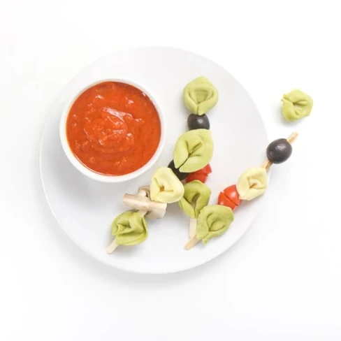 Tortellini On-a-Stick with Marinara Dipping Sauce Image