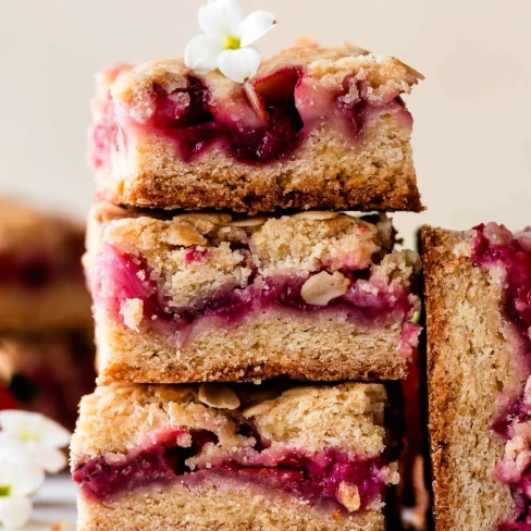 Strawberry Rhubarb Crumb Bars Image