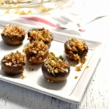 Vegetarian Garlic Stuffed Mushrooms Recipe Page