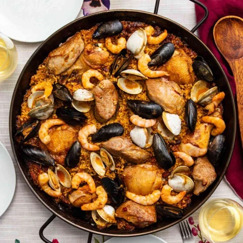 Grilled Paella Mixta (Mixed Paella With Chicken And Seafood) Image