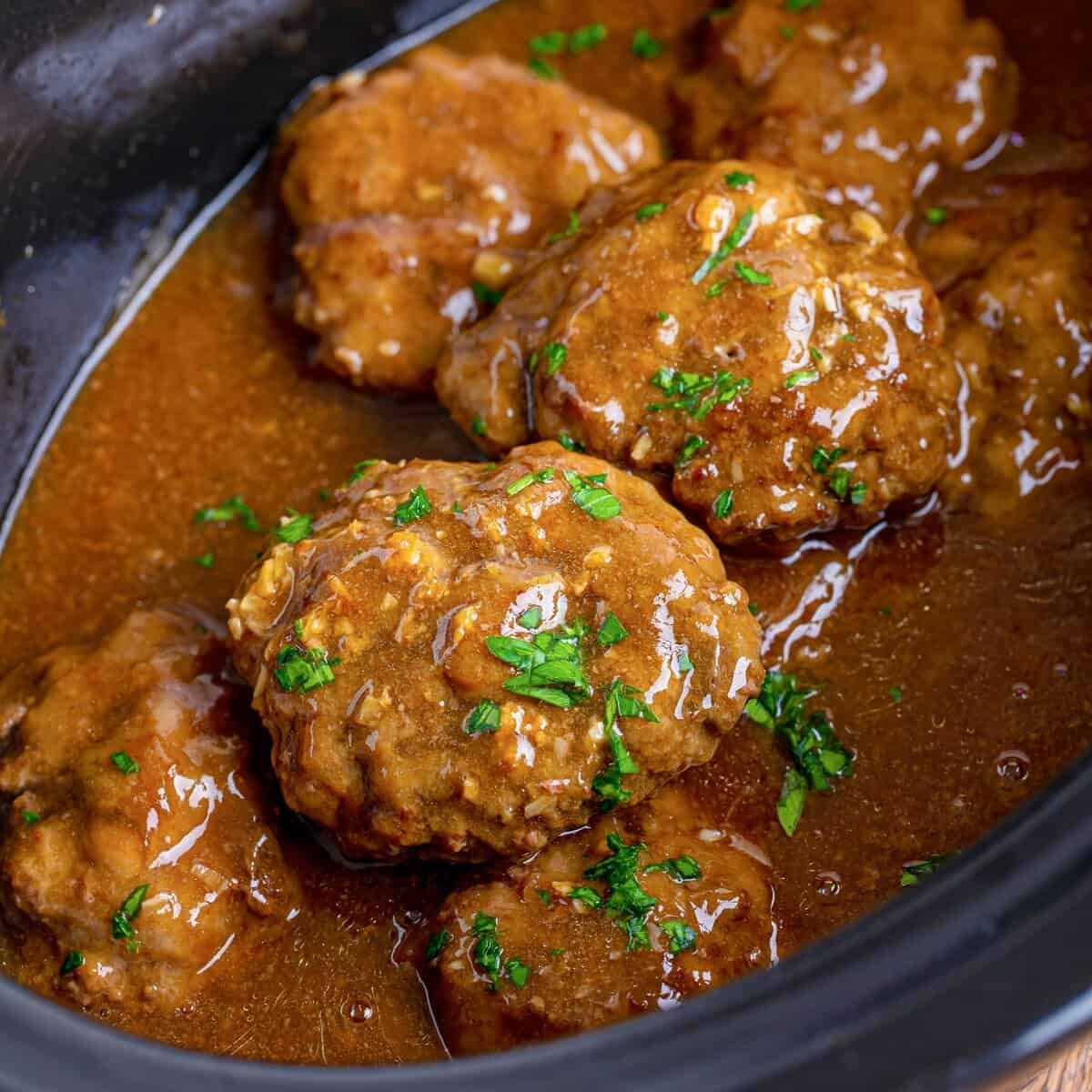 Slow Cooker Salisbury Steak Recipe Page