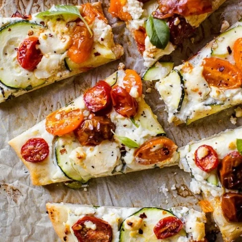 Zucchini &amp; Herbed Ricotta Flatbread Image