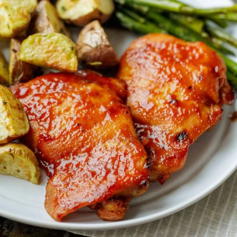 Baked BBQ Chicken Thighs Recipe Image