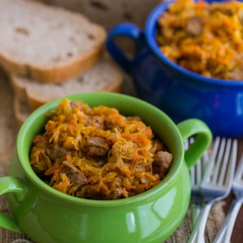 Braised Cabbage With Beef Image