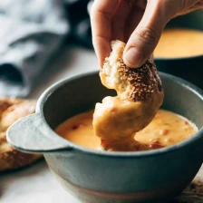 Beer Cheese Soup with Soft Pretzels Recipe Page