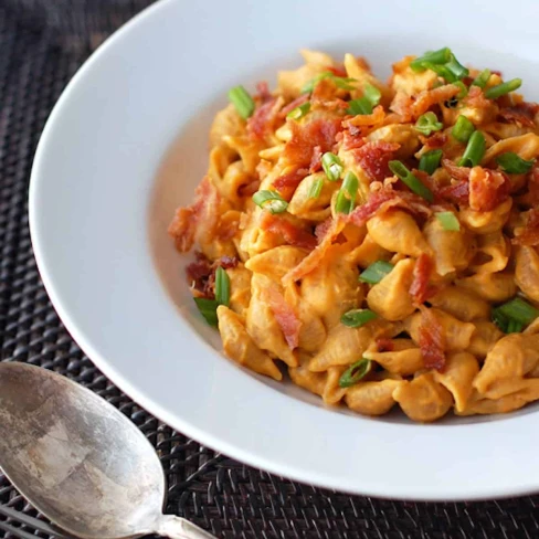 Healthy Bacon &amp; Pumpkin Pasta Image